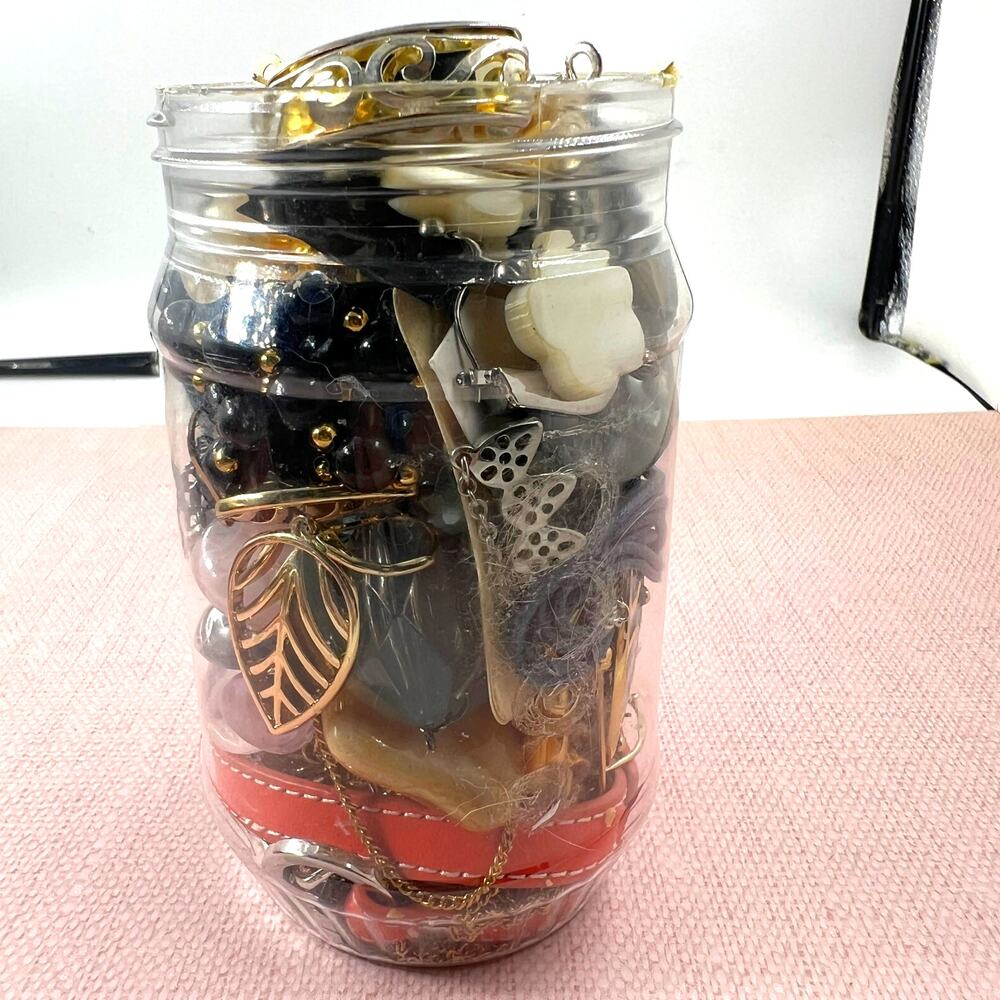 1 lb Mystery Jewelry Jar Wearable Sellable Branded Unbranded Vintage Modern